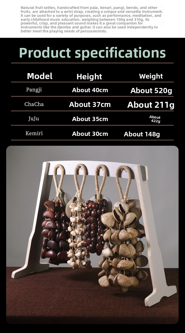 zensoullab Van Wood Fruit South African Fruit Shell Rattle Natural Plant Concert Accompaniment Small Sound Beam White Noise Healing Hand Wind Chime