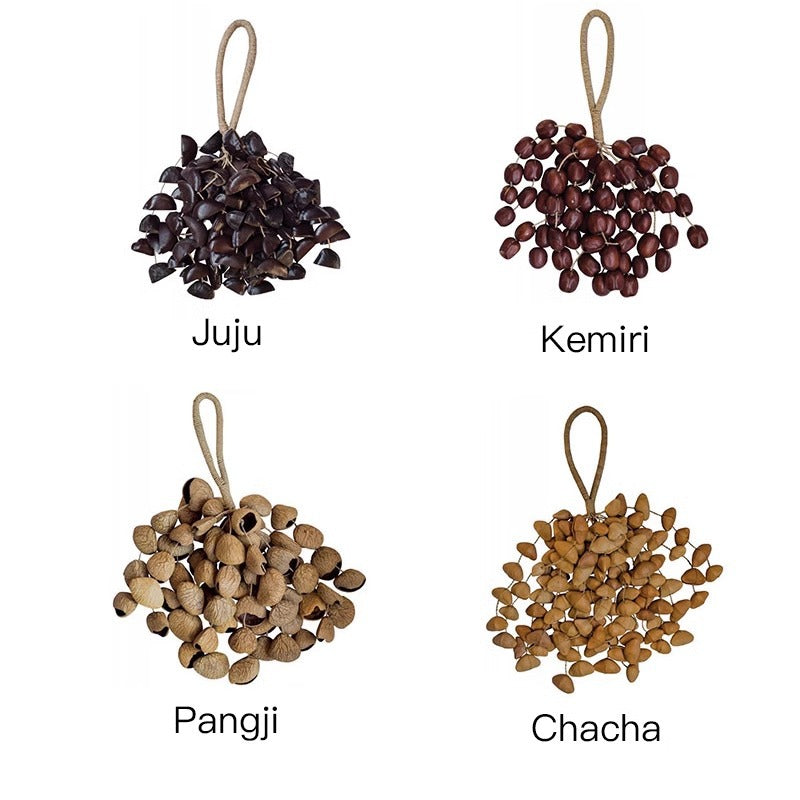 zensoullab Derui Musical Instruments African Hand Bell Plant Fruit Bell String Bell Bracelet Anklet Accompaniment Yoga Healing Small Musical Instrument
