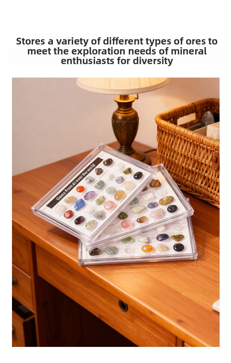 zensoullab Natural Crystal Mineral Specimen Mini Amethyst Raw Stone Gemstone Agate Crystal Craft Mineral Specimen Box