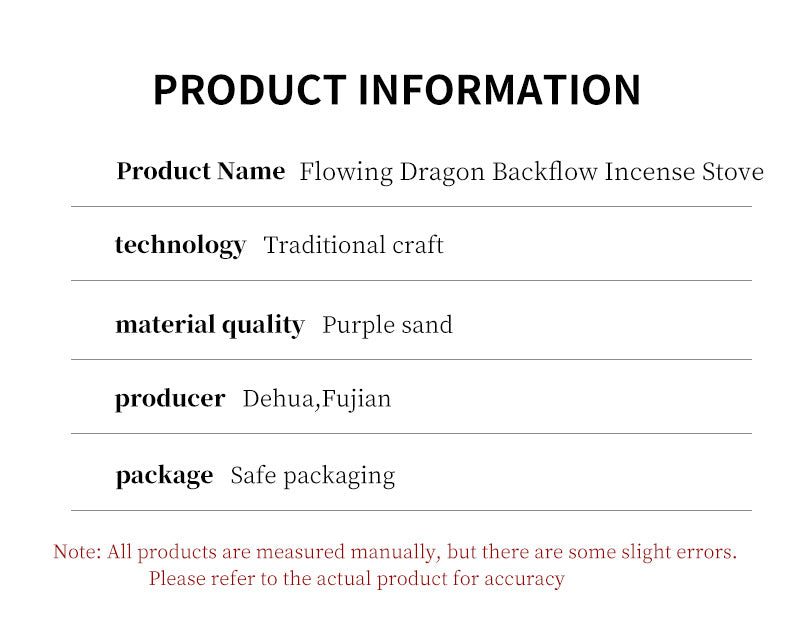 zensoullab Purple Clay Backflow Incense Burner Large Dragon Ornament Creative Chinese Dragon Mountain Water Backflow Incense Burner Ornament