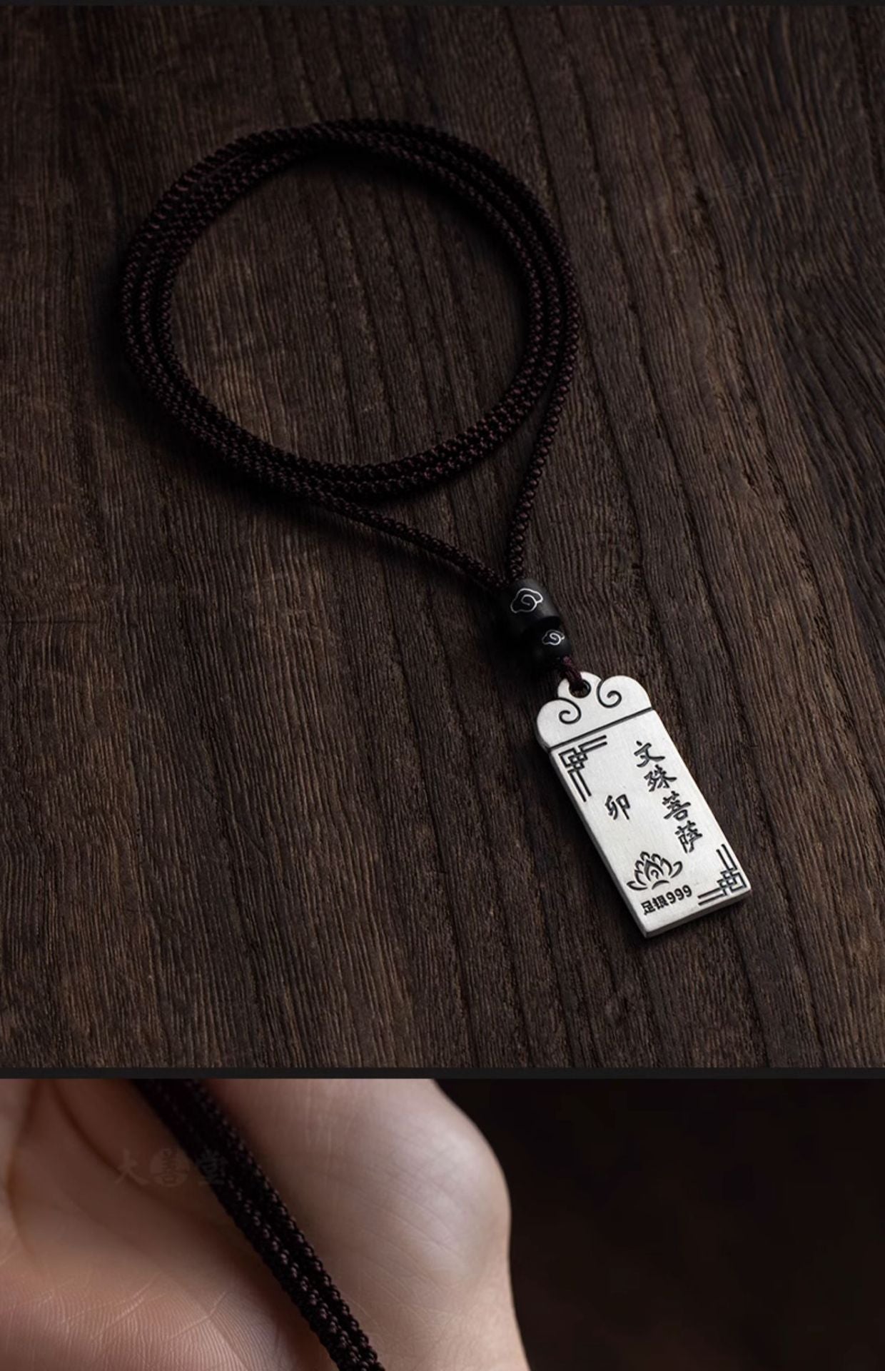 Zensoullab Thai Silver Solid Auspicious Cloud Zodiac Life Statue Pendant Men's Necklace Girls Valentine's Day Gift for Girlfriend