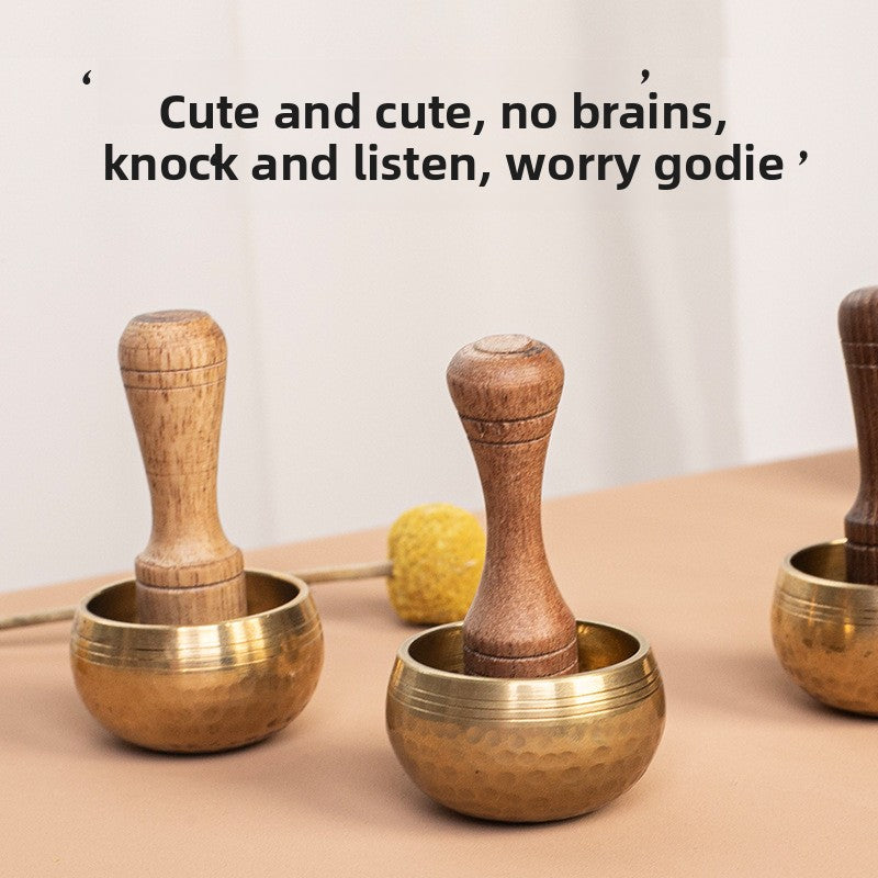 zensoullab Nepal Mini Singing Bowl Sanskrit Bowl Yoga Meditation Bowl Copper Chime Meditation Healing Copper Bowl Ornament