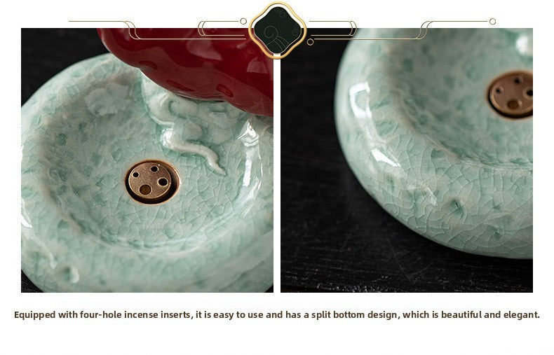 zensoullab Ceramic Small Tang Horse Incense Burner Creative Incense Holder Home Indoor Aromatherapy Burner Sandalwood Agarwood Incense Holder Incense Device