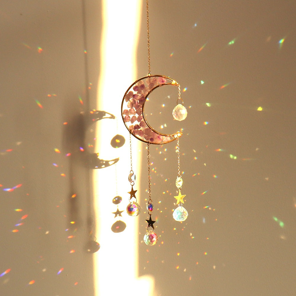 zensoullab Home Decor Pendant Inspiration Design Natural Crystal Tree of Life Sun Catcher Crystal Wind Chime