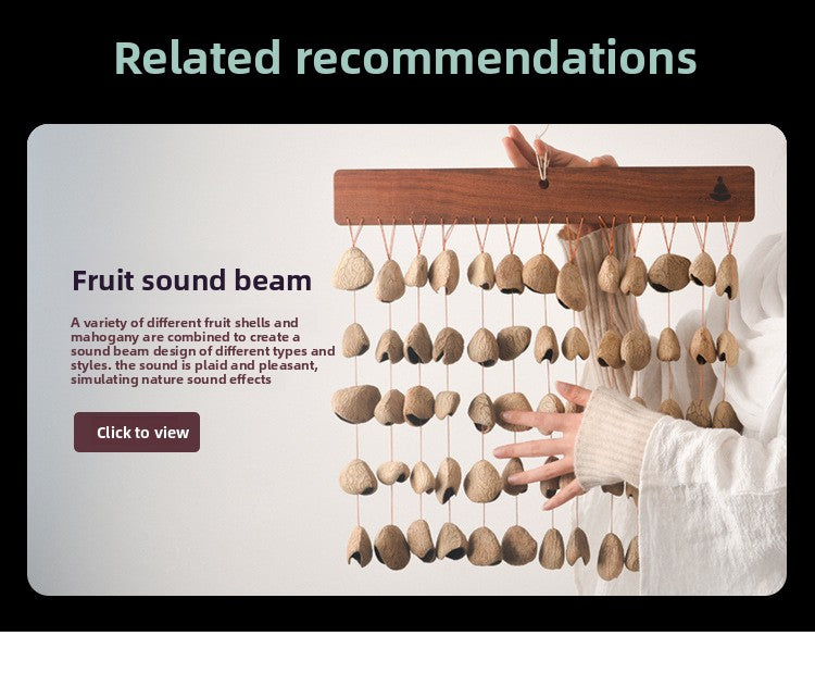 zensoullab Van Wood Fruit South African Fruit Shell Rattle Natural Plant Concert Accompaniment Small Sound Beam White Noise Healing Hand Wind Chime