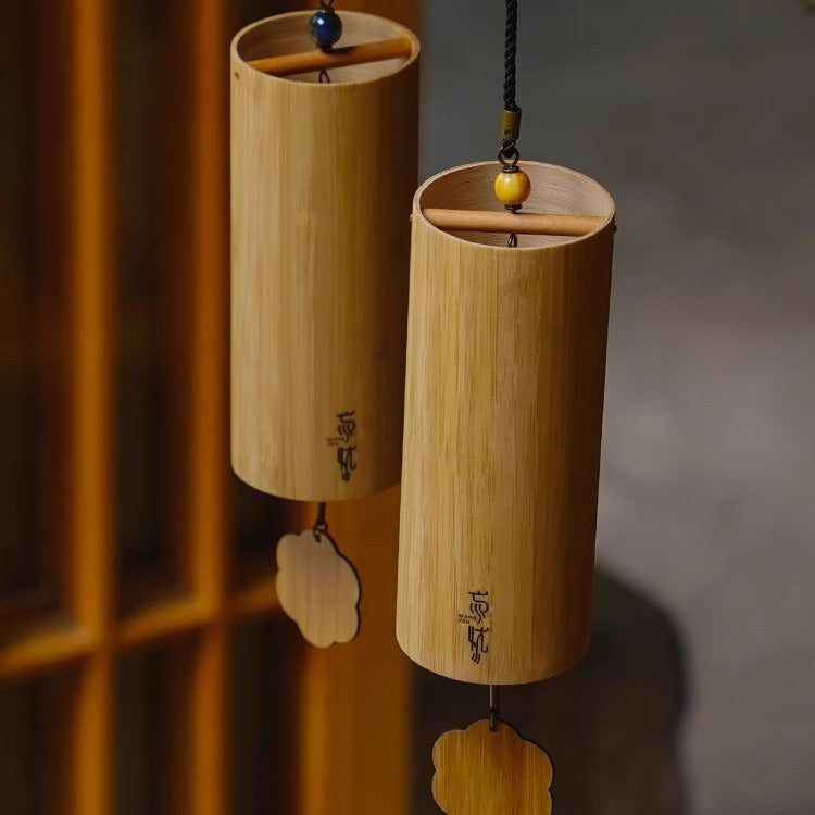 zensoullab Lu Ruzhu Bamboo Wind Chime Chord Japanese Retro Bell Yoga Balcony Outdoor Four Seasons Healing Home Decoration Pendant