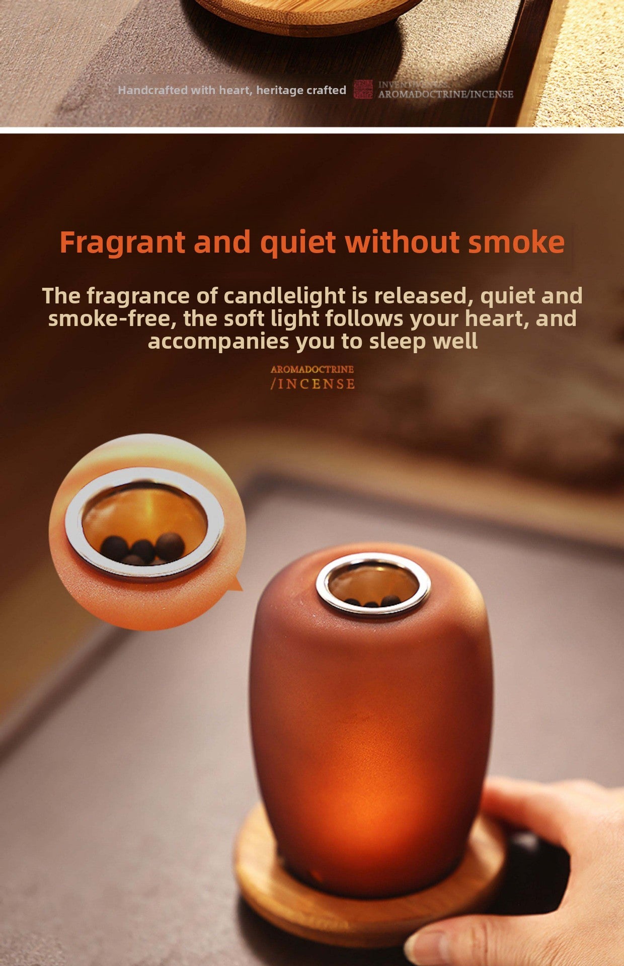zensoullab Fireproof Candle Incense Burner Agarwood Wood Chips Aromatherapy Lamp Glass Incense Burner Glass Candle Holder Aromatherapy Lamp