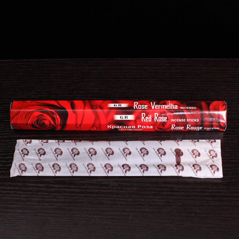 zensoullab Indian Incense Red Rose Large Box RedRose Original Imported Handmade Flower Aromatherapy Incense Stick 300