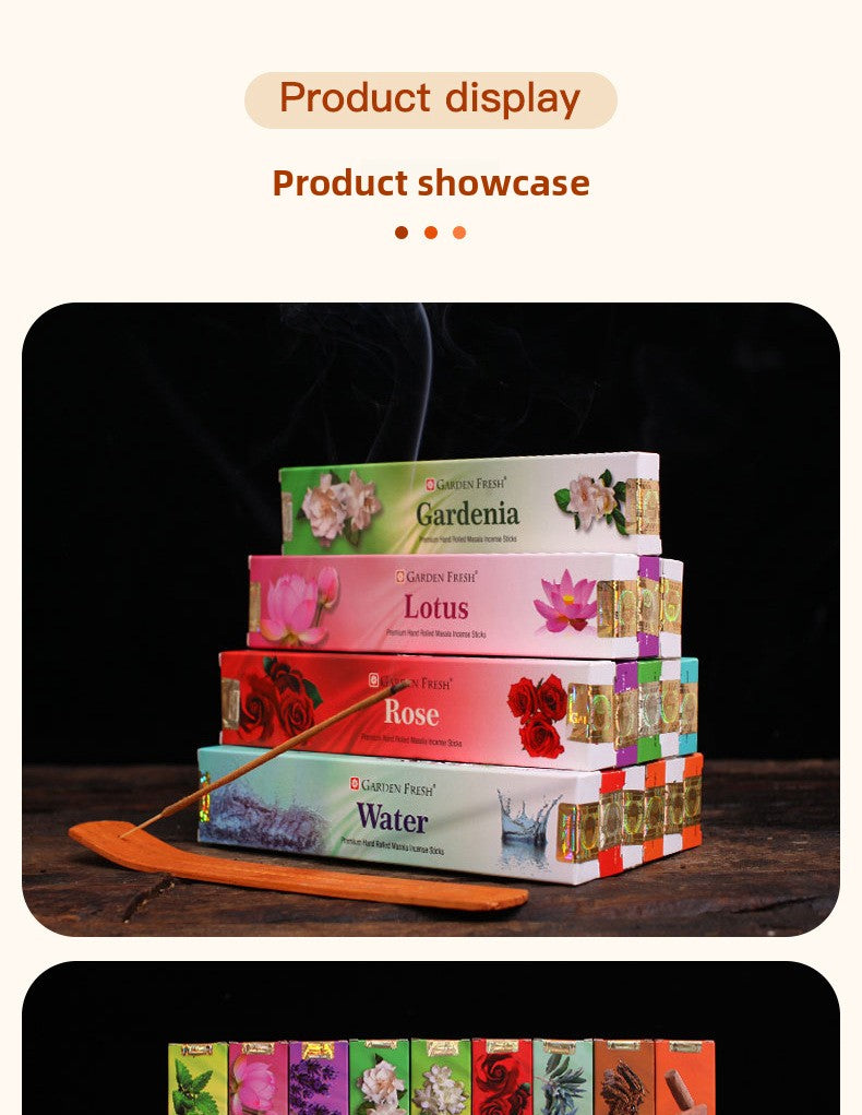 zensoullabGF Hot-Selling Indian Incense 18 Flavors Masala Handmade Sandalwood Agarwood Imported Aromatherapy Incense Stick Tibetan Incense