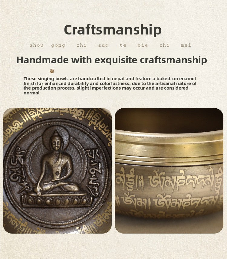 Zensoullab Nepal Buddha Statue Himalaya Bowl Singbowl Yoga Meditation Spa Calm Ear Picking Healing Class Copper Bowl Ornaments