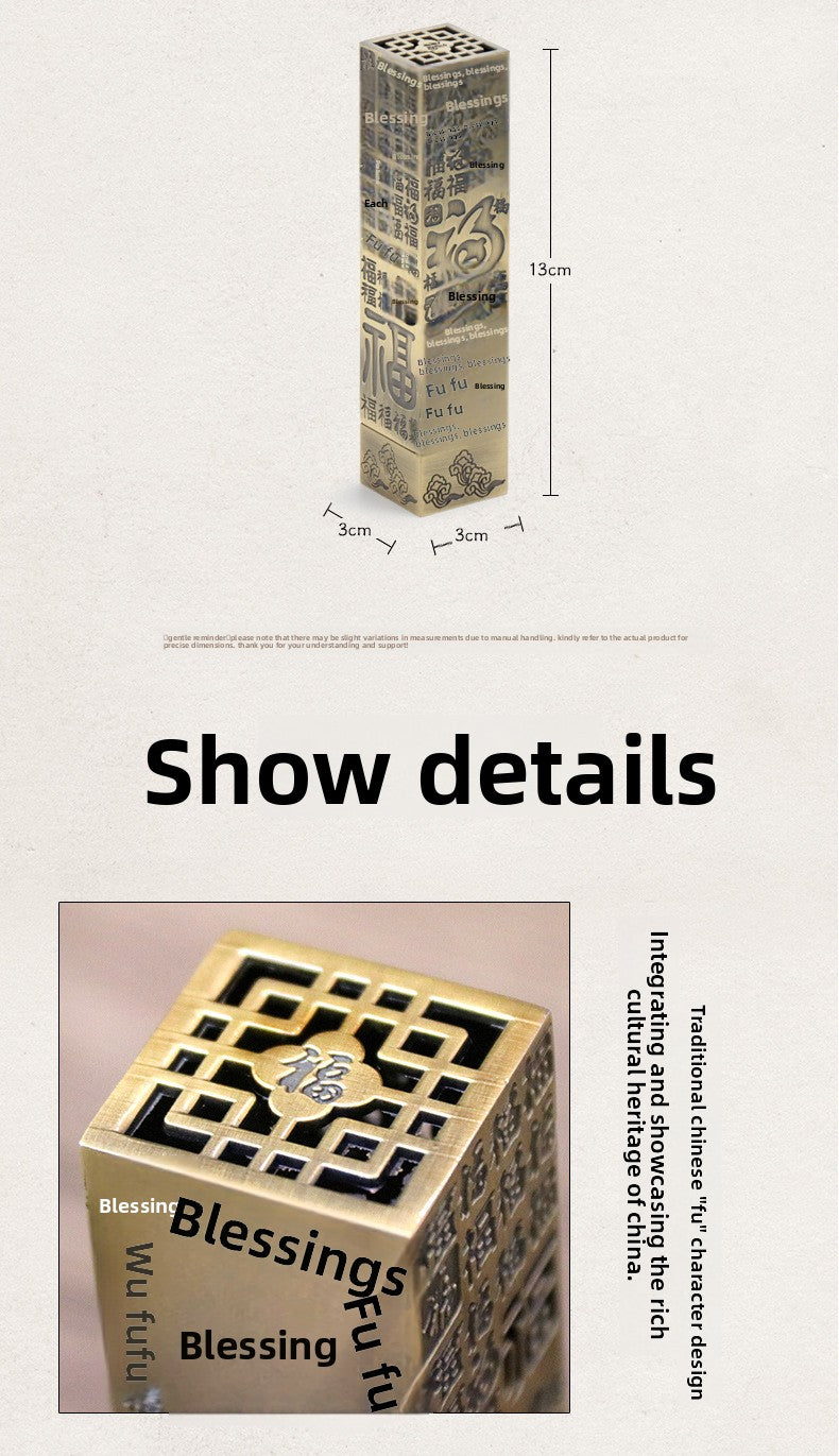 zensoullab Zen Vertical Incense Burner Hollow Incense Holder Baifu 10.5cm Incense Tube Sandalwood Incense Burner Tea Ceremony Incense Decoration