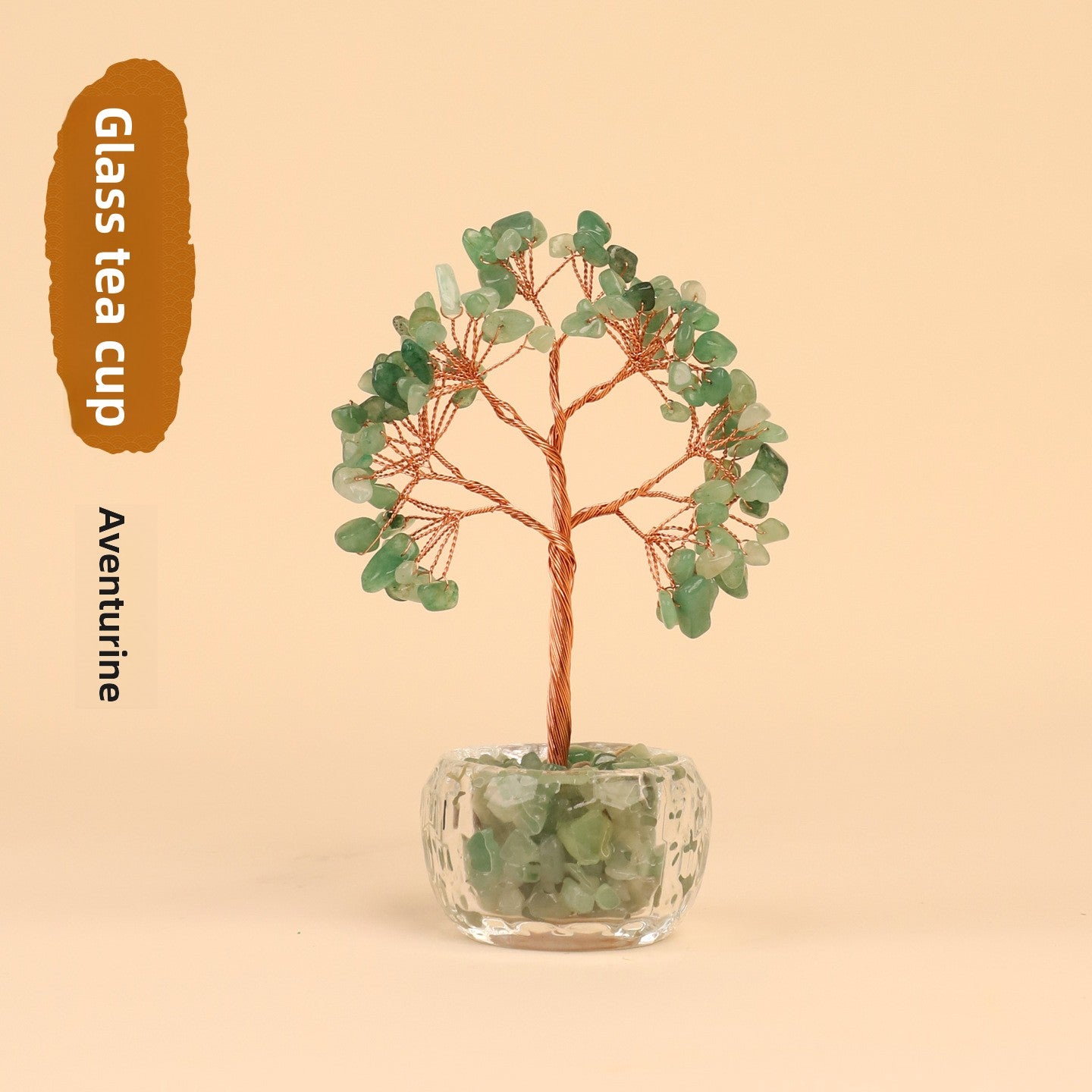 zensoullab Natural Crystal Tree Citrine Money Tree Crystal Tree of Life Wealth Tree Office Crystal Ornament