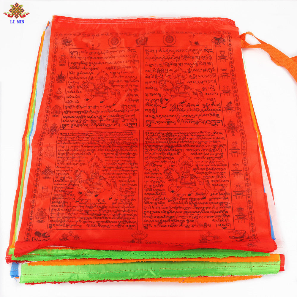 zensoullab Tibetan Ethnic Supplies Temple Buddhist Hall Decoration Hanging Flag Extra Large Colorful Prayer Flags Prayer Flags