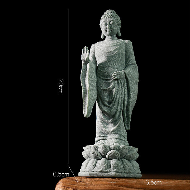 zensoullab Chinese-style Amitabha Buddha Statue Ornament Gardening Flower Tea Room Buddha Decoration Sakyamuni Buddha Fish Tank Landscaping Decoration