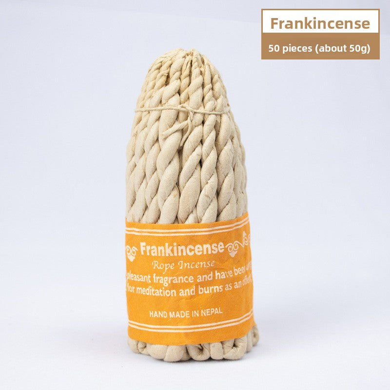 zensoullab Nepal Handmade Plant Incense Powder Rope Incense Meditation Thread Incense Woven Indoor Healing Air Purification Aromatherapy