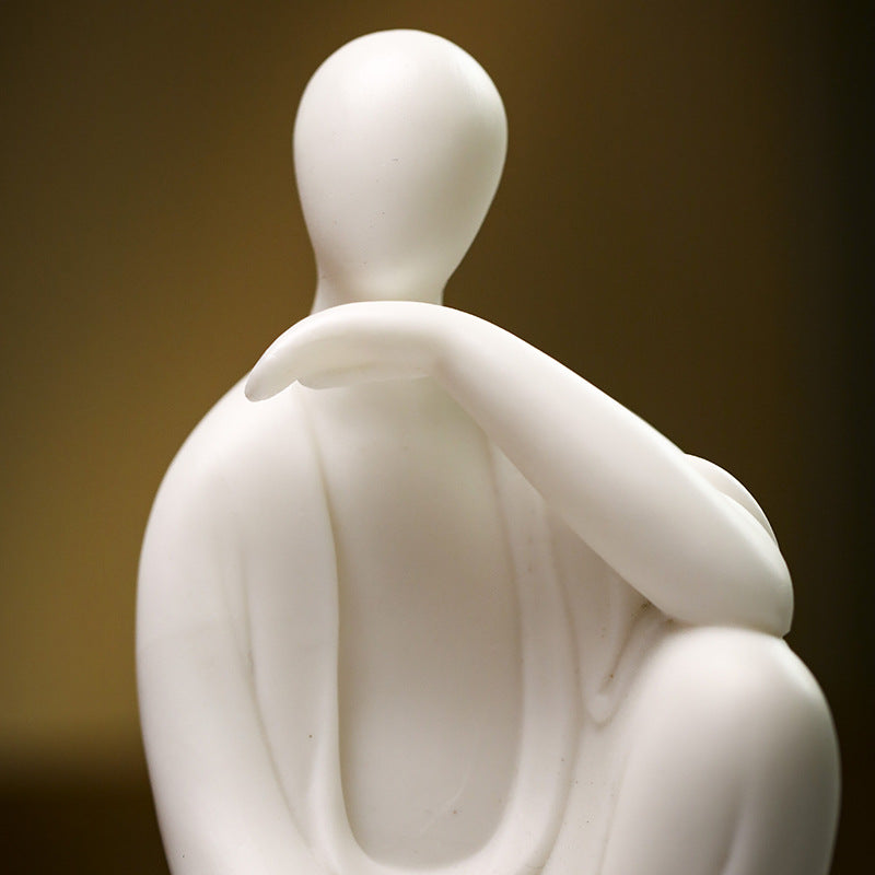 zensoullab Zen Ceramic Formless Buddha Figure Chinese Style Small Monk Ornament Small Monk Entrance Living Room Study Creative Decoration Display