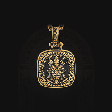 zensoullab Vintage Black Gold Pendant for Women Copper Plated Ancient Gold Pendant Hanging Pendant Zakiram Men's Trendy High-end Necklace