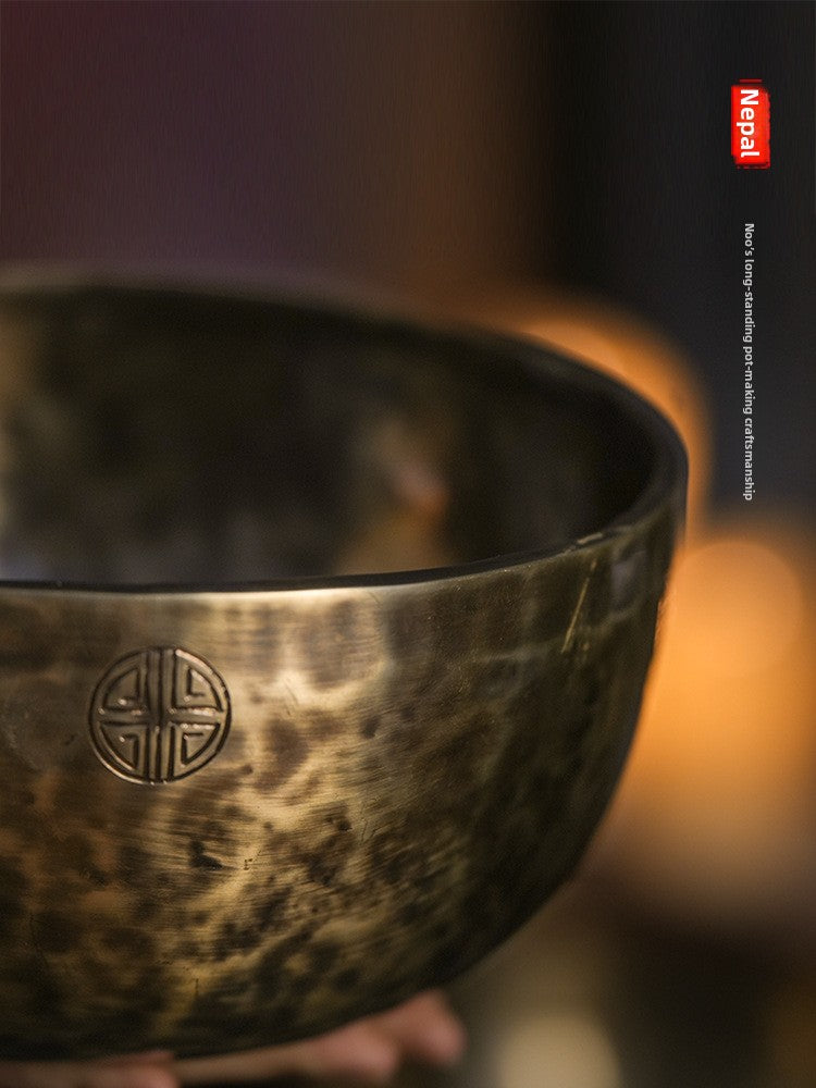 Zensoullab Nepal Handmade Full Moon Himalaya Bowl Santa Bowl Sound Therapy Copper Bowl Yoga Meditation Healing Buddha Sound Bowl Singing Bowl