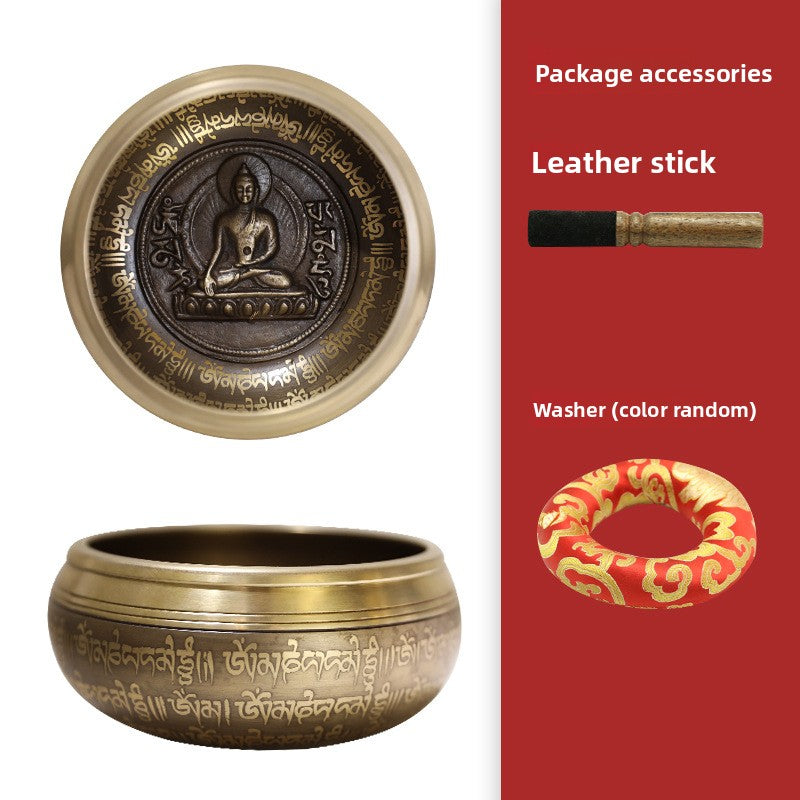 Zensoullab Nepal Buddha Statue Himalaya Bowl Singbowl Yoga Meditation Spa Calm Ear Picking Healing Class Copper Bowl Ornaments