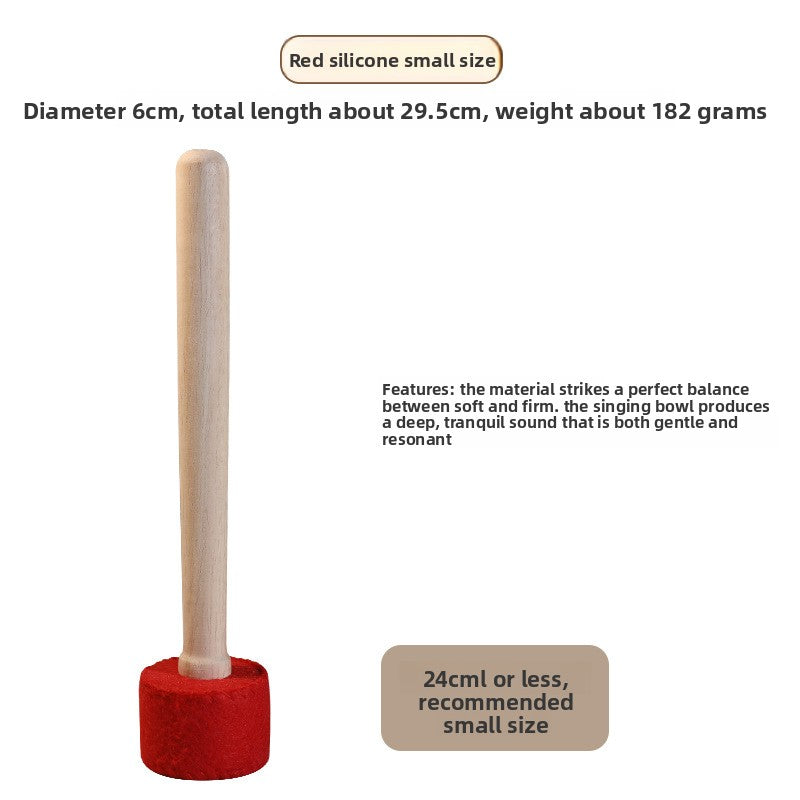 zensoullab Direct Supply Nepal Handmade Velvet Cloth Knocking Stick Tibetan Singing Bowl Hammer Bowl Stick Professional Healing Buddha Sound Bowl Knocking Stick