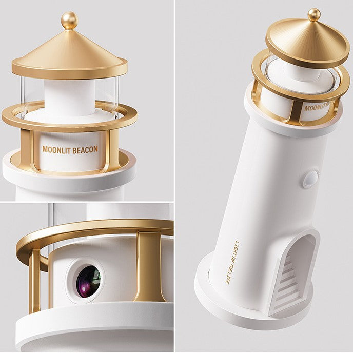 zensoullab Moonlight Lighthouse Projection Lamp Atmosphere Bedroom Bedside Sleep Companion Night Light Desktop Creative High-end Ornament