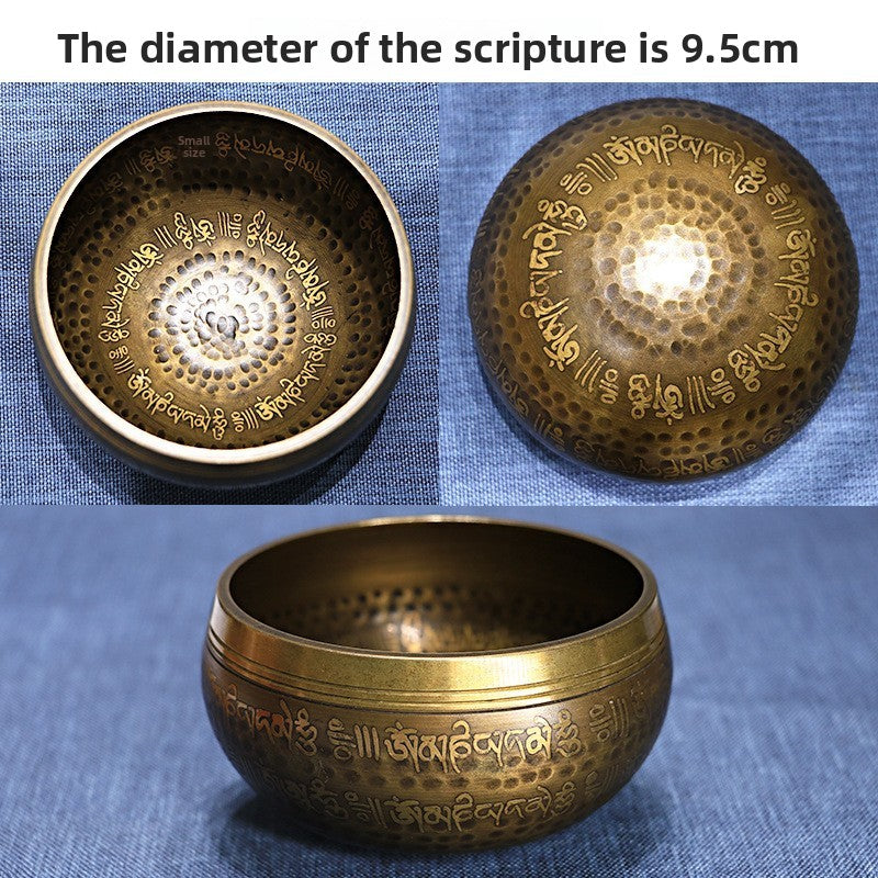 Zensoullab Nepal Xizang Himalaya Bowl Buddha Sound Bowl Buddha Sound Bowl Singing Bowl Yoga Meditation Himalaya Bowl Ear Cleaning Healing Copper Chime Stone