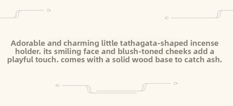 zensoullab Ceramic Cute Little Tathagata Incense Burner for Home Indoor Aromatherapy Small Ornament High-end Incense Holder Tea Table Incense Ceremony