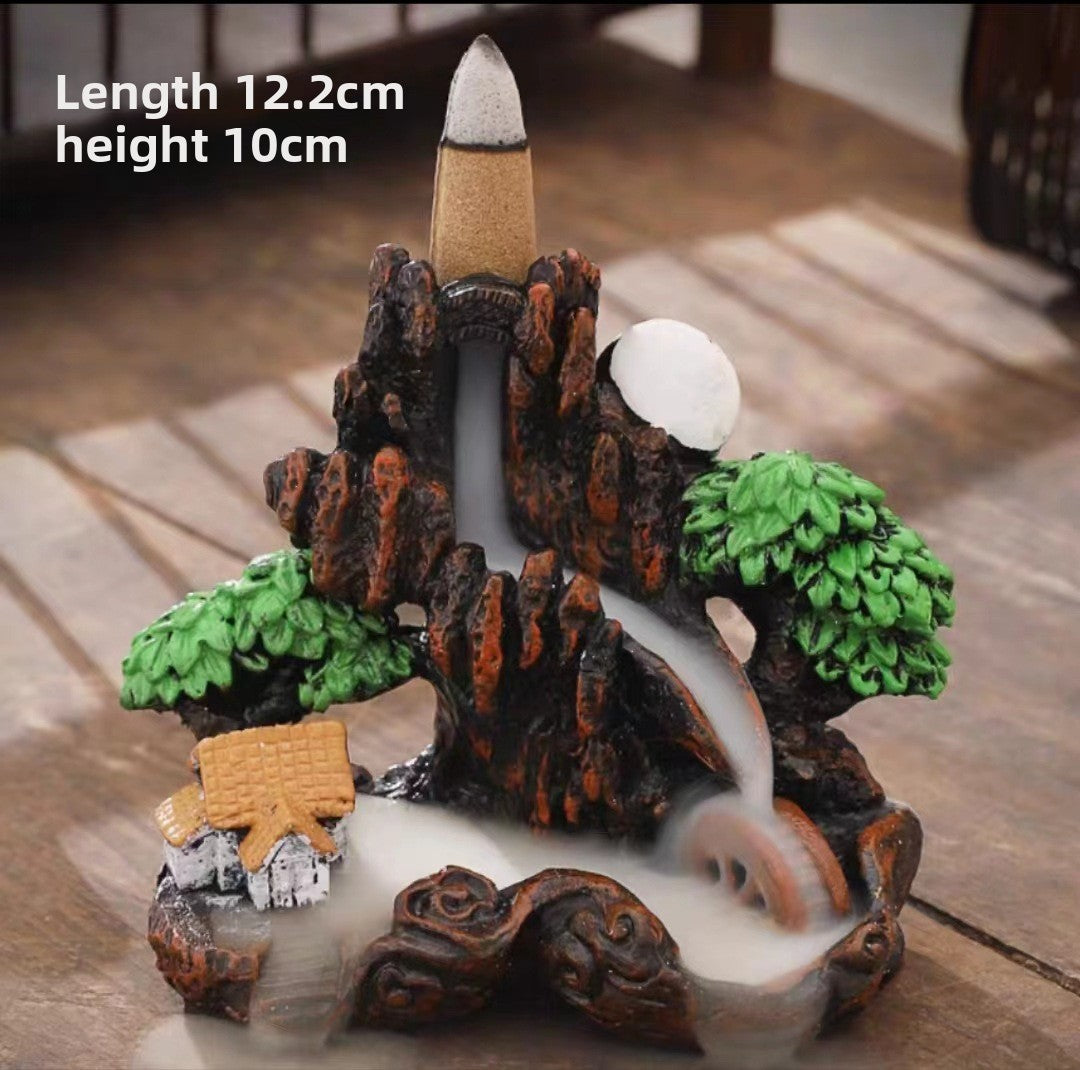 Zensoullab Backflow Incense Burner Resin Ceramic Creative Decoration Aromatherapy Sandalwood Burner Home Aromatherapy Incense Burner Zen