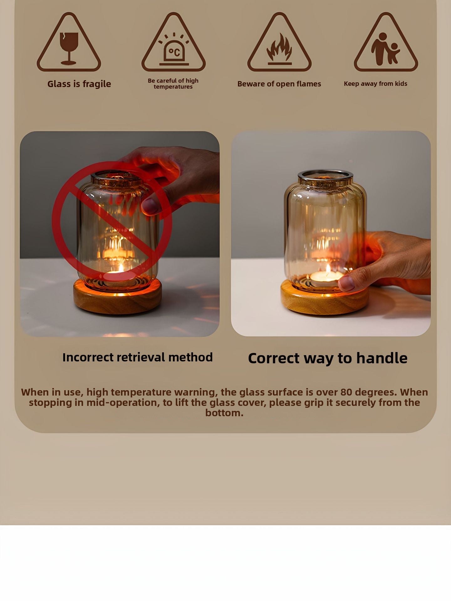 zensoullab Home Beauty Salon Glass Candle Holder Calming Aromatherapy Lamp Sandalwood Agarwood Incense Powder Incense Burner Chinese Style Candle Agarwood Lamp