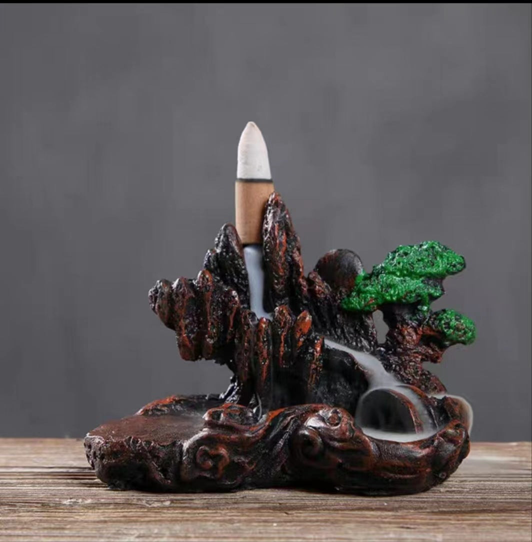 Zensoullab Backflow Incense Burner Resin Ceramic Creative Decoration Aromatherapy Sandalwood Burner Home Aromatherapy Incense Burner Zen