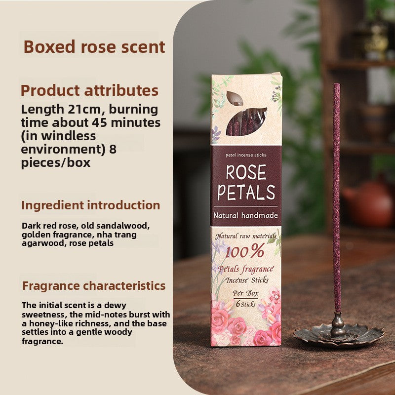 zensoullab Argentina Incense Rose Osmanthus Petal Incense Fragrant Incense Azalea Sandalwood Saffron Incense Sticks Home Use