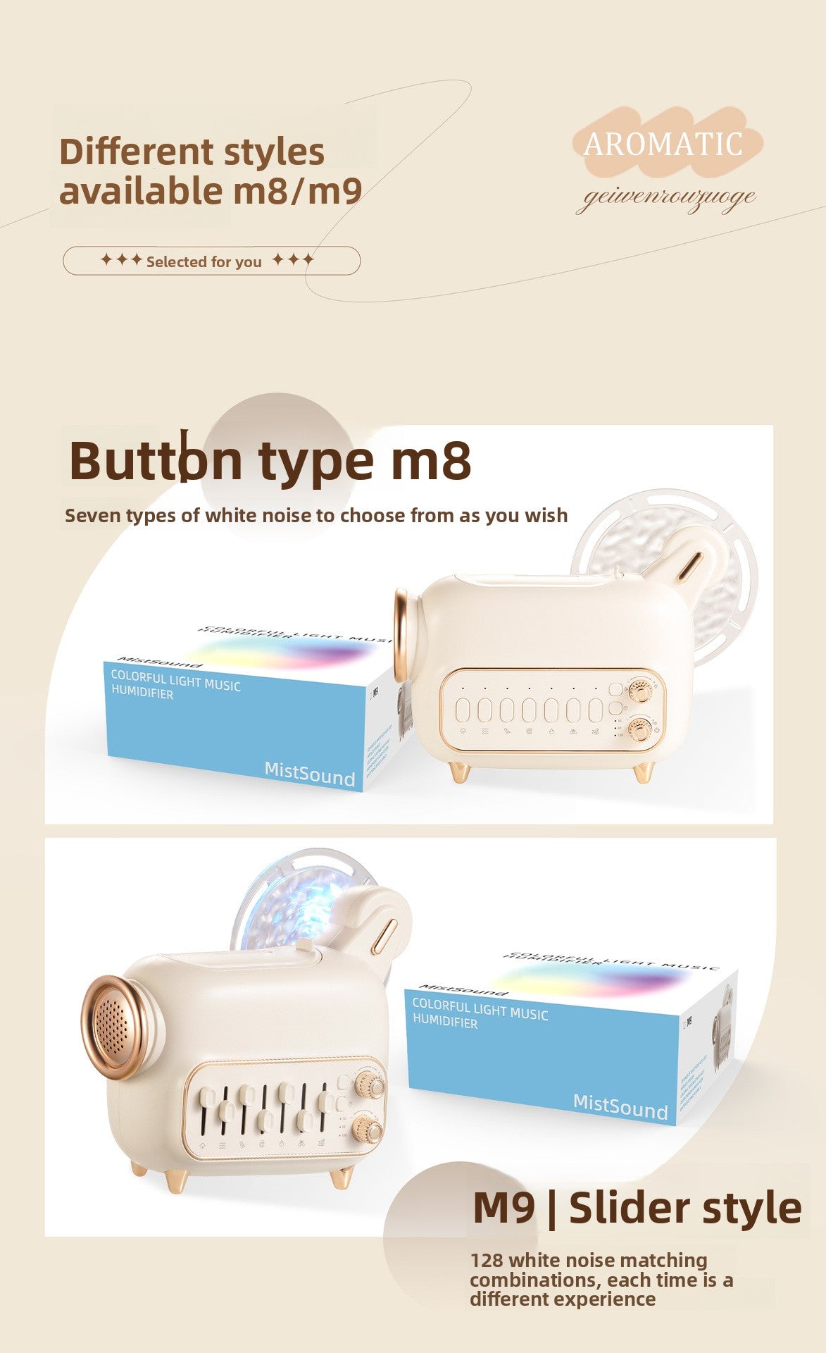 zensoullab New Product DIY White Noise Aromatherapy Machine Colorful Aurora Night Light Ultrasonic Essential Oil Bluetooth Speaker Humidifier