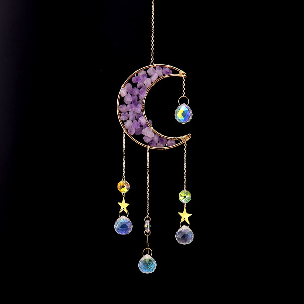 zensoullab Home Decor Pendant Inspiration Design Natural Crystal Tree of Life Sun Catcher Crystal Wind Chime