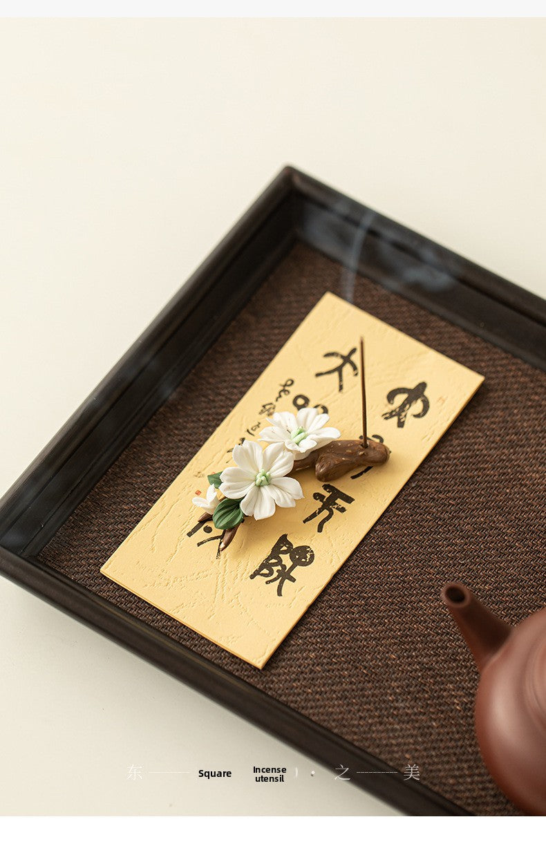 zensoullab Ceramic Apple Blossom Incense Holder