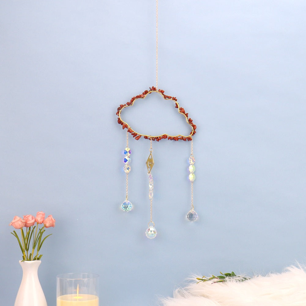 zensoullab Natural Crystal Gravel Handmade Crystal Decoration Pendant Window Outdoor Light Gathering Cloud Amethyst Sun Catcher