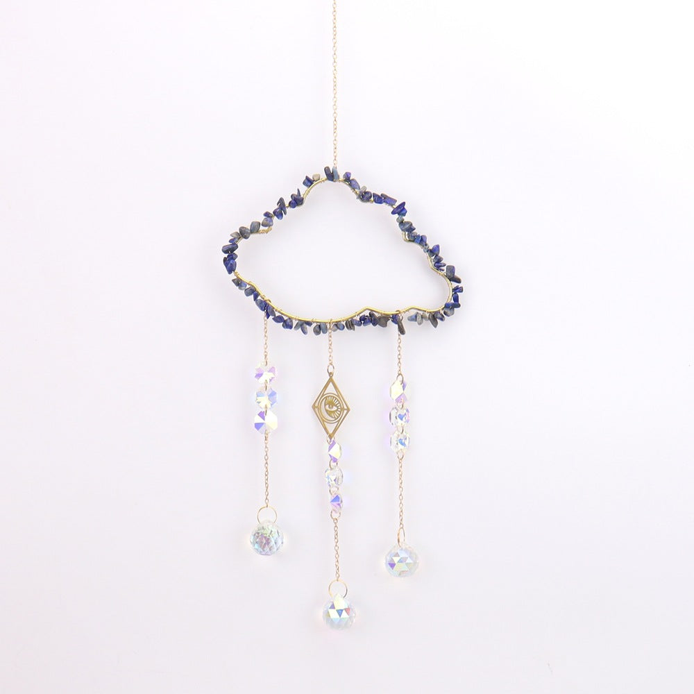 zensoullab Natural Crystal Gravel Handmade Crystal Decoration Pendant Window Outdoor Light Gathering Cloud Amethyst Sun Catcher