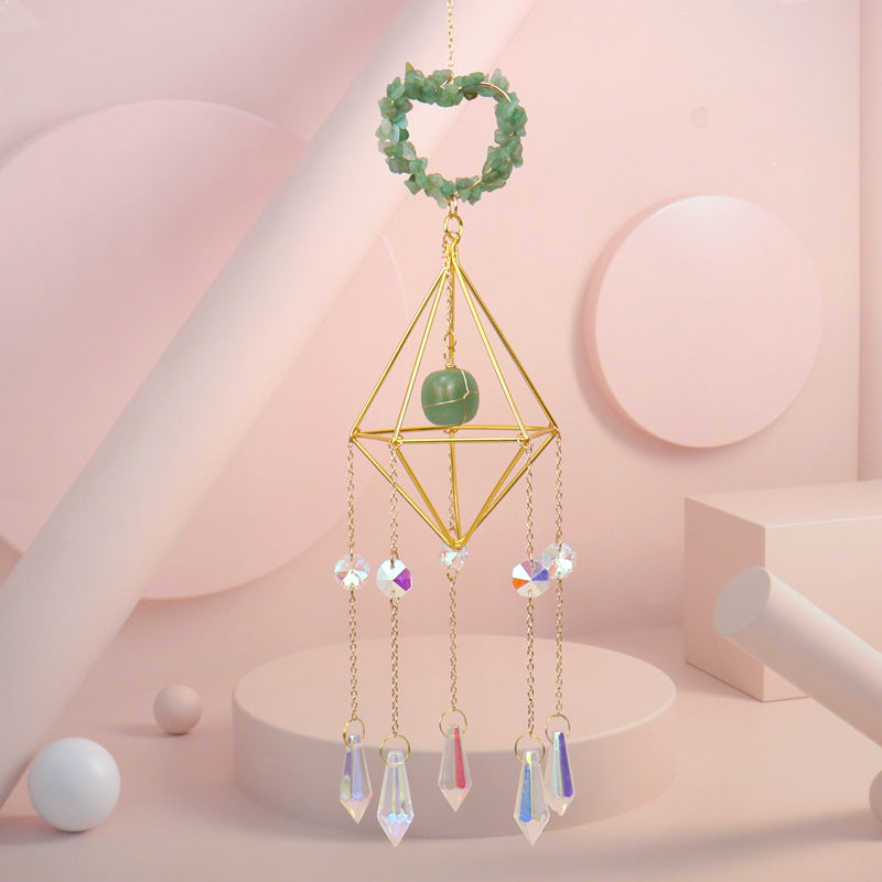 zensoullab Sun Catcher Crystal Air Frame Heart Pendant Light Garden Decoration Pendant Light Crystal Hanging Ornament