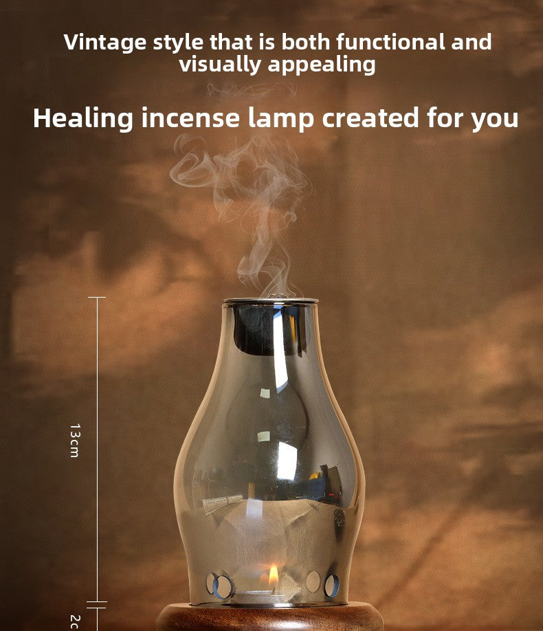 zensoullab Fireproof Candle Incense Burner Agarwood Wood Chips Aromatherapy Lamp Glass Incense Burner Glass Candle Holder Aromatherapy Lamp