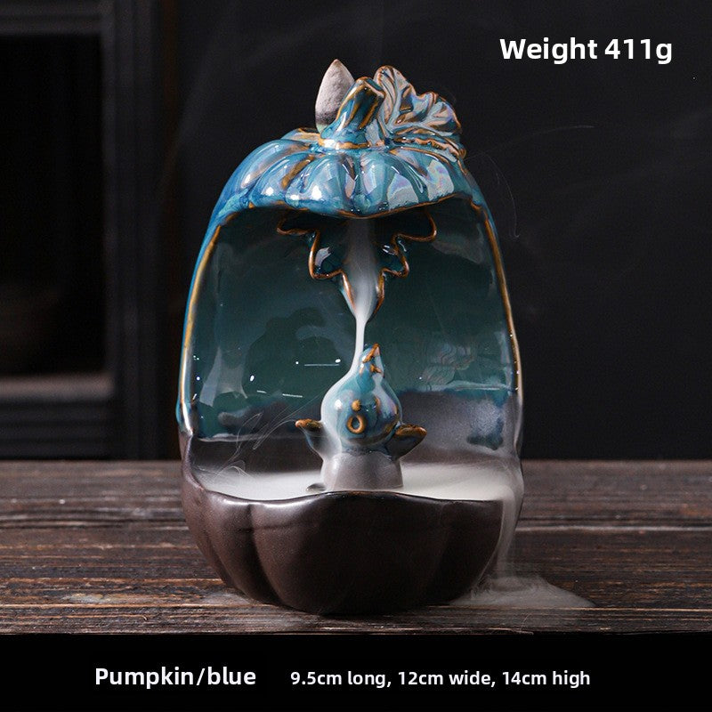 zensoullab Ceramic Beauty Statue Backflow Incense Burner Creative Beauty Elephant Sandalwood Burner Smoke Backflow Home Decor