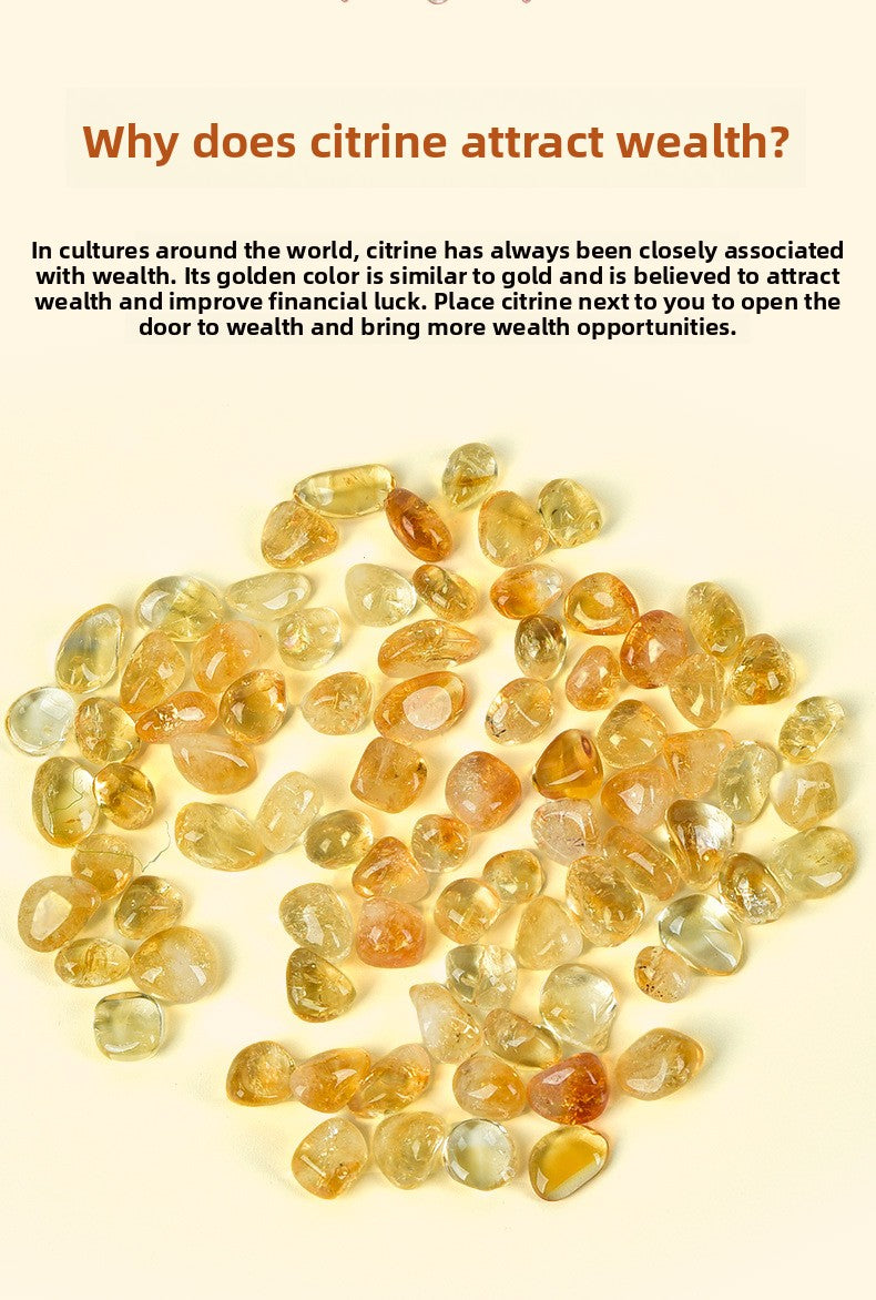 zensoullab Natural Mineral Raw Stone Yellow Crystal Money Tree Ornament Office Desktop Money Tree Shop Opening Gift Wealth Attraction