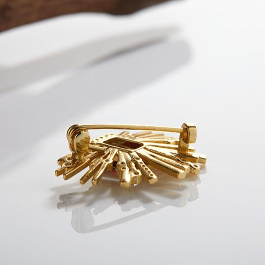 zensoullab Niche Design Hot Sale s925Silver Inlaid Natural Garnet Necklace for Women, Light Luxury Blooming Design Collarbone Chain