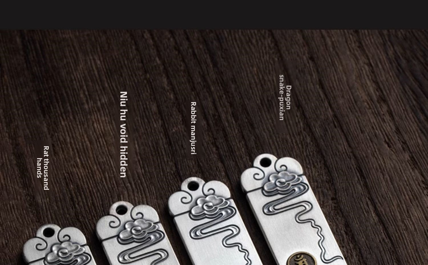 Zensoullab Thai Silver Solid Auspicious Cloud Zodiac Life Statue Pendant Men's Necklace Girls Valentine's Day Gift for Girlfriend