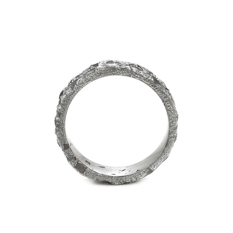 zensoullab Original Design Thai Silver Vintage Buddha Cave Ring for Men and Women Creative Personality National Style Trendy Open Ring