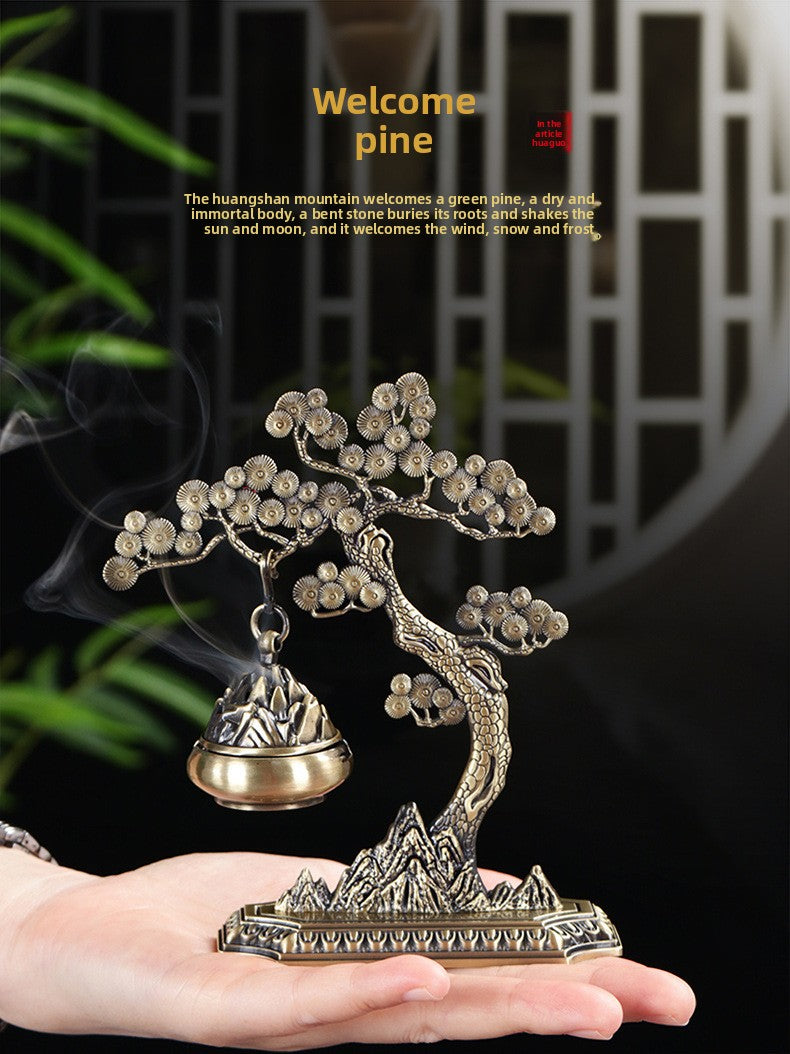 zensoullab Welcome Pine Chinese Style Aromatherapy Ornament Home Indoor Creative Incense Burner Sandalwood Hanging Incense Burner Incense Ceremony Tea Ceremony In Stock