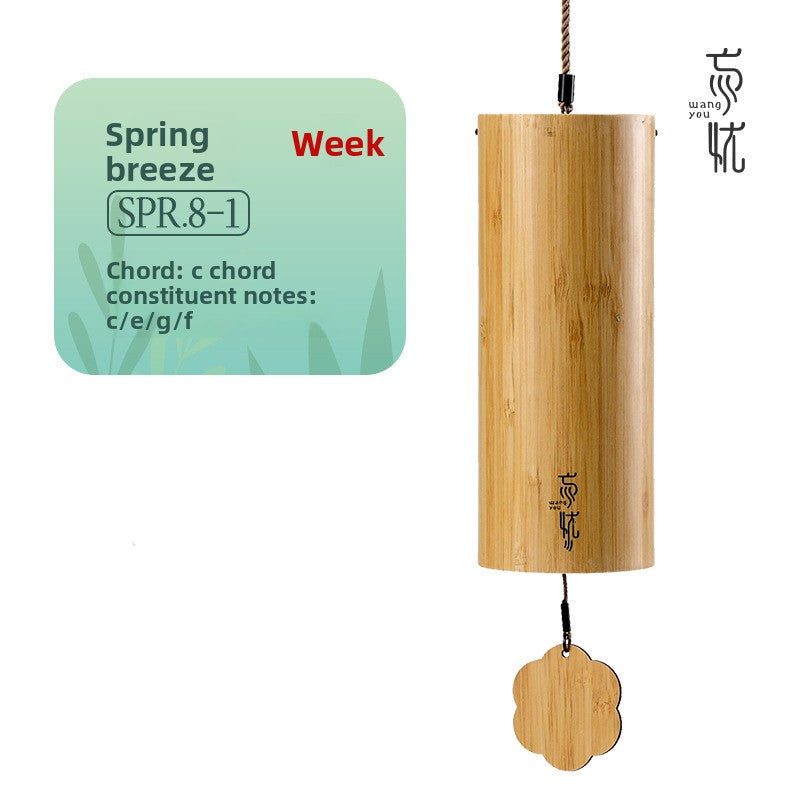 zensoullab Lu Ruzhu Bamboo Wind Chime Chord Japanese Retro Bell Yoga Balcony Outdoor Four Seasons Healing Home Decoration Pendant