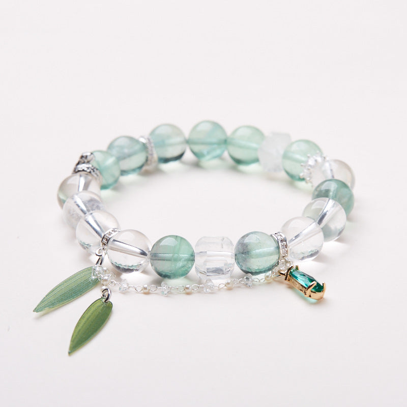 zensoullab Temple Style Chinese White Crystal Bracelet for Women Snake Year Zodiac Year Original Bracelet