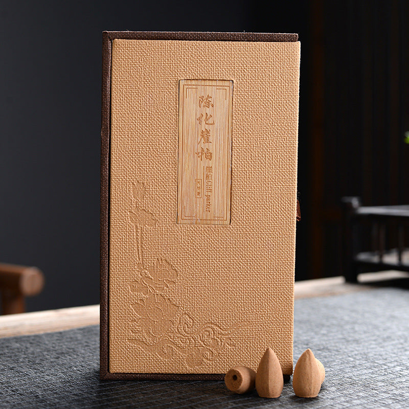 zensoullab Natural Backflow Incense Pellets Agarwood Tower Incense Cones Sandalwood Incense Home Indoor Air Purification Incense Burner Aromatherapy Gift
