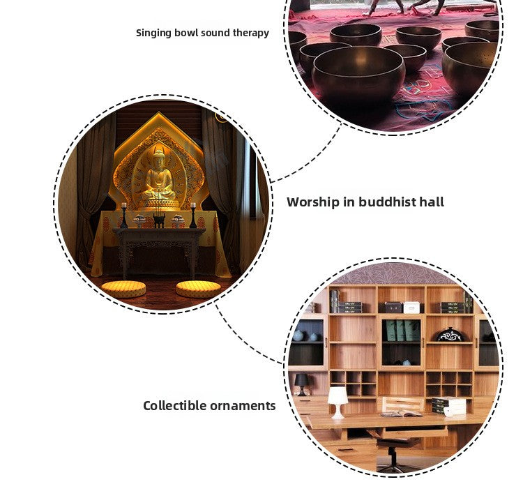Zensoullab Nepal Handmade Buddha Sound Bowl Himalaya Bowl Meditation Yoga Healing Sound Bowl Xizang Practice Chanting Copper Bowl