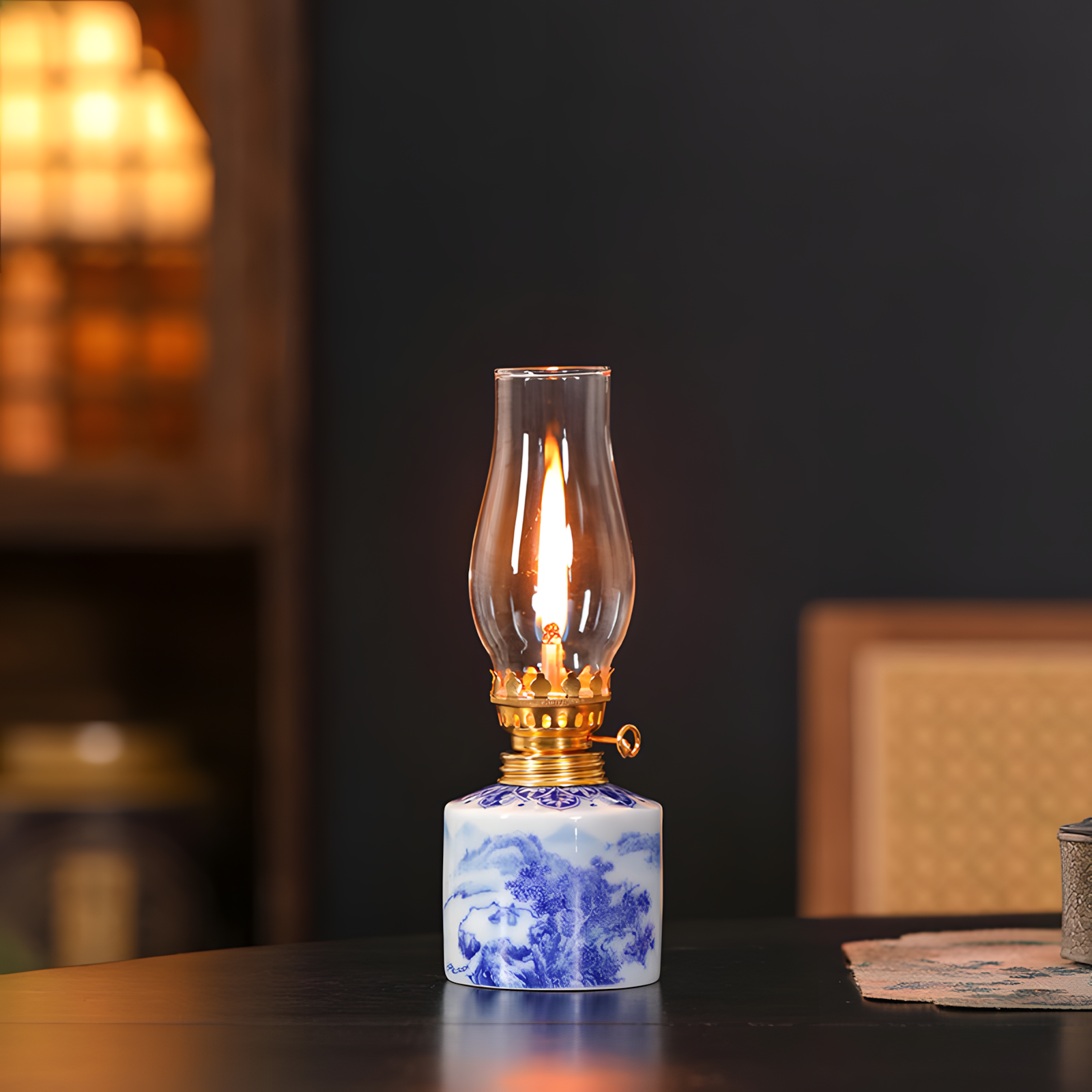 Serenity Oil Lamp Serenity Blue & White Ceramic Meditation