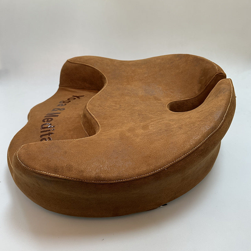 zensoullab Double Disc Memory Foam Cushion Yoga Long Sitting Non-Collapsing Removable Washable Meditation Cushion Meditation Seat Zen Meditation Cushion